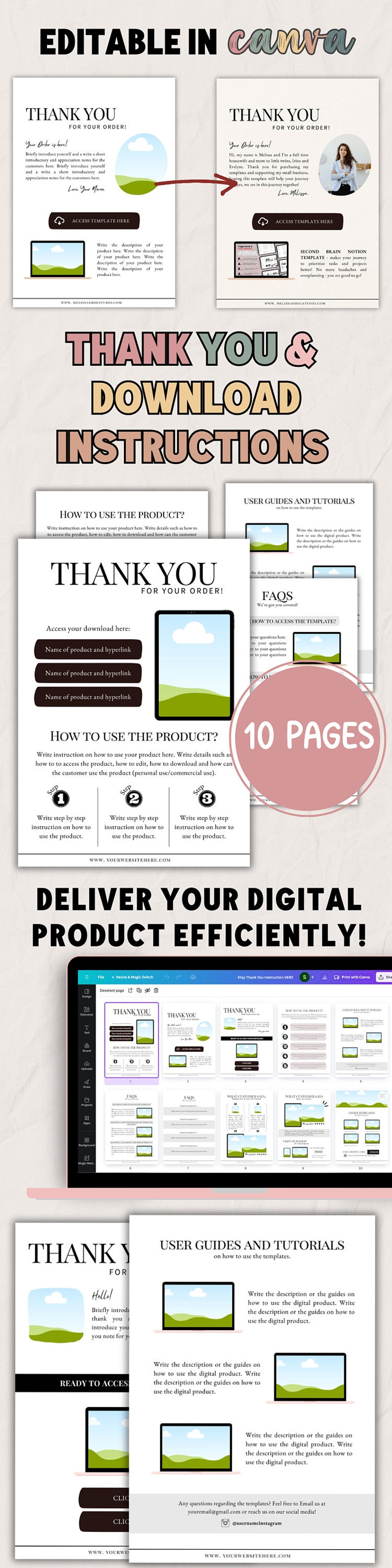 Customer Purchase Template PDF Canva