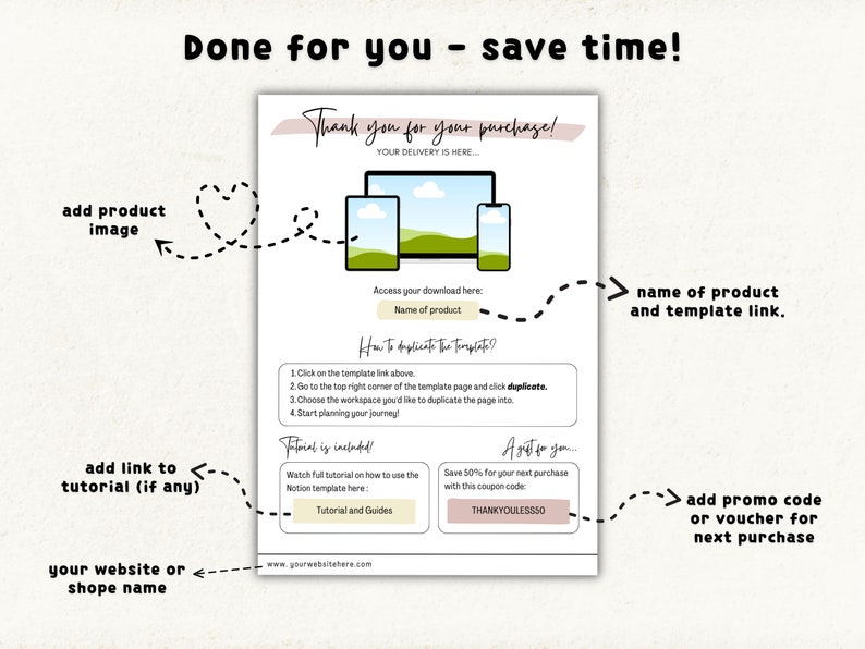 Download Instruction Digital Print Template