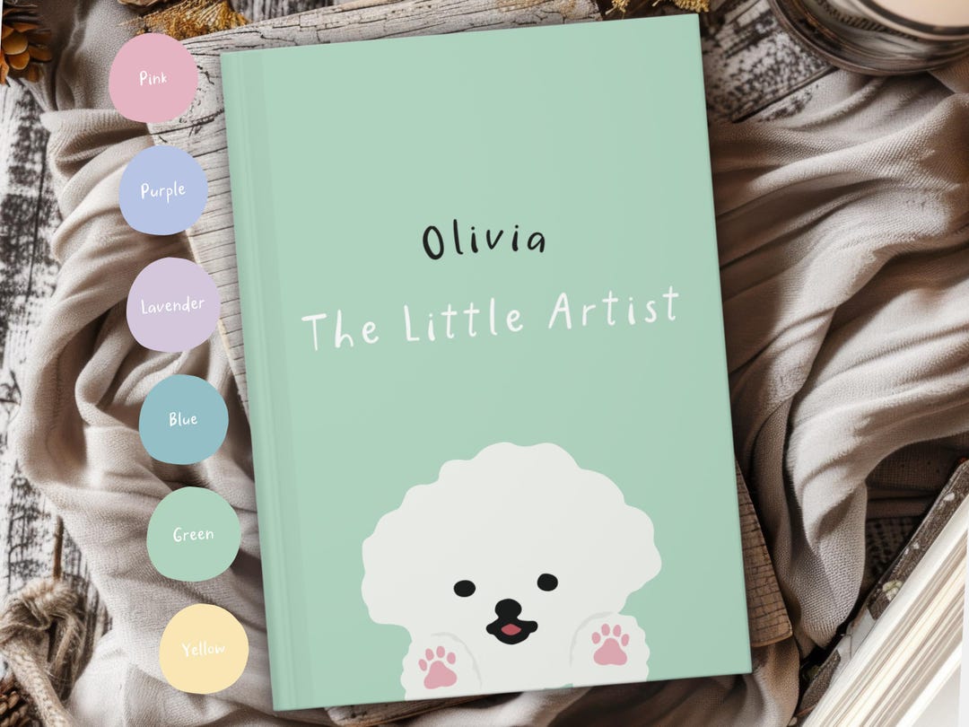 First Drawing Book Kids Sketchbook Custom Name Art Book Gift for Daughter First Drawing ...