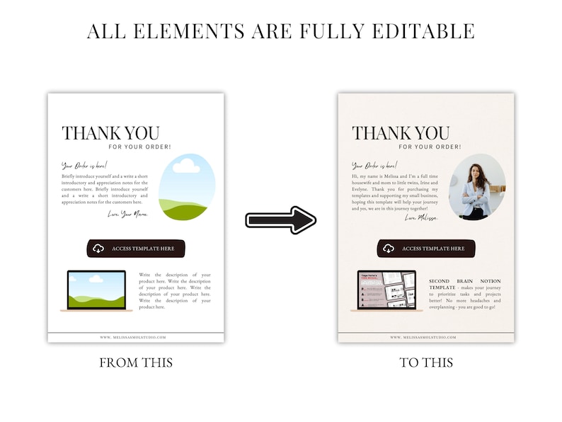 Digital Product Seller Thank You Page Template