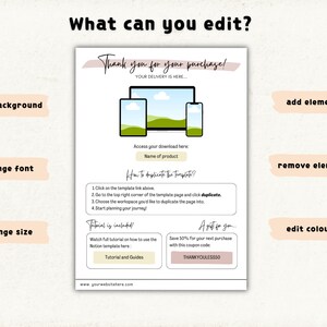 Thank You Page Etsy Digital Product Link Template