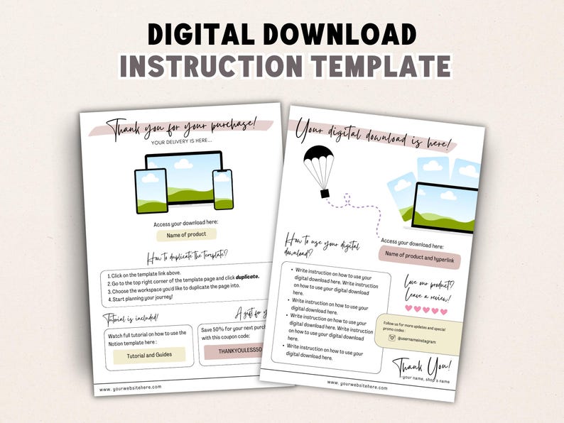 Template Canva Download Instruction