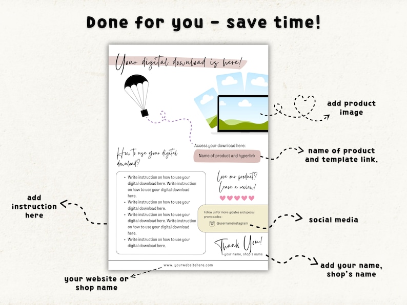 Digital Print Template Thank You Page