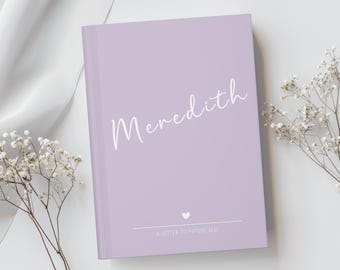 Mom Daily Journal Custom Gift for Mothers Day Personalized Gift Lilac Journal Notebook for Women Customized Name Present for Mum Lavender
