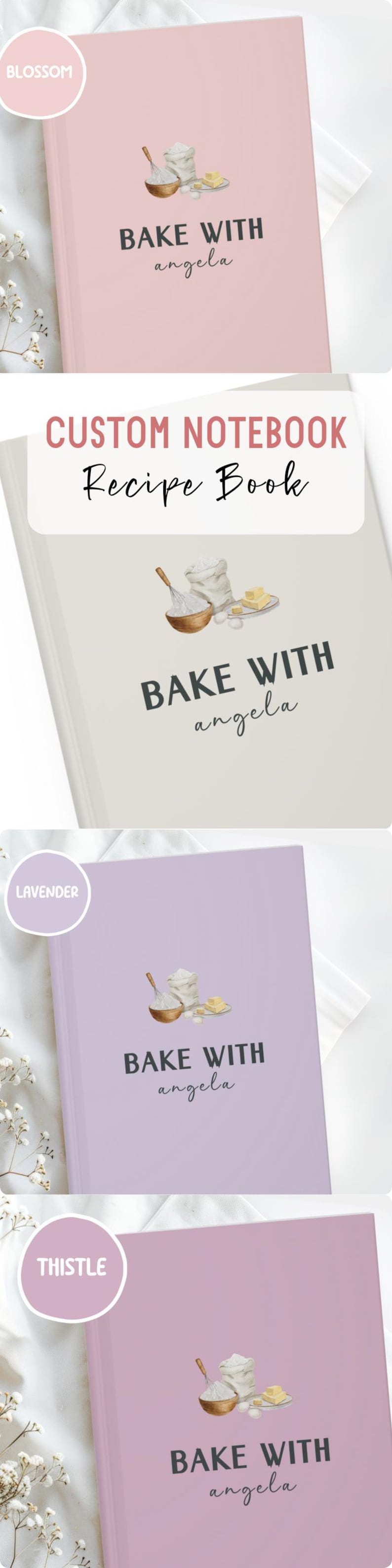 Mom Custom Baking Notebook Personalized