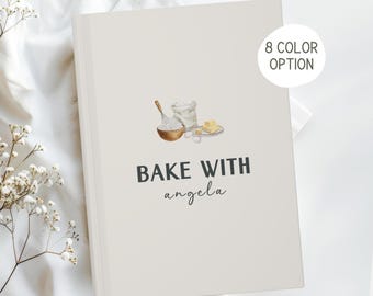 Customized Baking Recipe Book Baker Gift Birthday Idea Present for Home Baker Recipe Diary Cookie Journal Beige Notebook Culinary Student A5