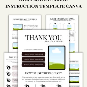 Buyer Digital File Canva Editable Template for Etsy Digital Seller