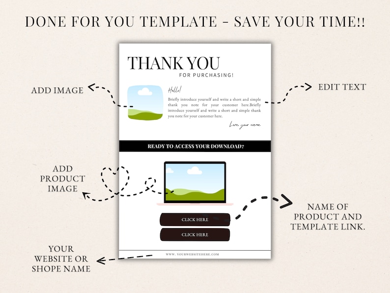 Template Link Digital File Template for Digital Creator
