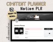 PLR Notion Planner for Managing Social Media Notion PLR Planner Notion Content Schedule Notion Resell Right Planner Content Creator Calendar
