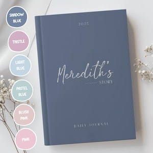 Cuaderno personalizado con la historia de la vida, regalo para hija, bonito diario con nombre personalizado para niña adolescente, idea de cumpleaños para amantes de los pasteles, diario 2025