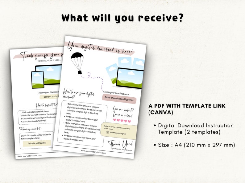 Download Instruction Template Etsy Seller