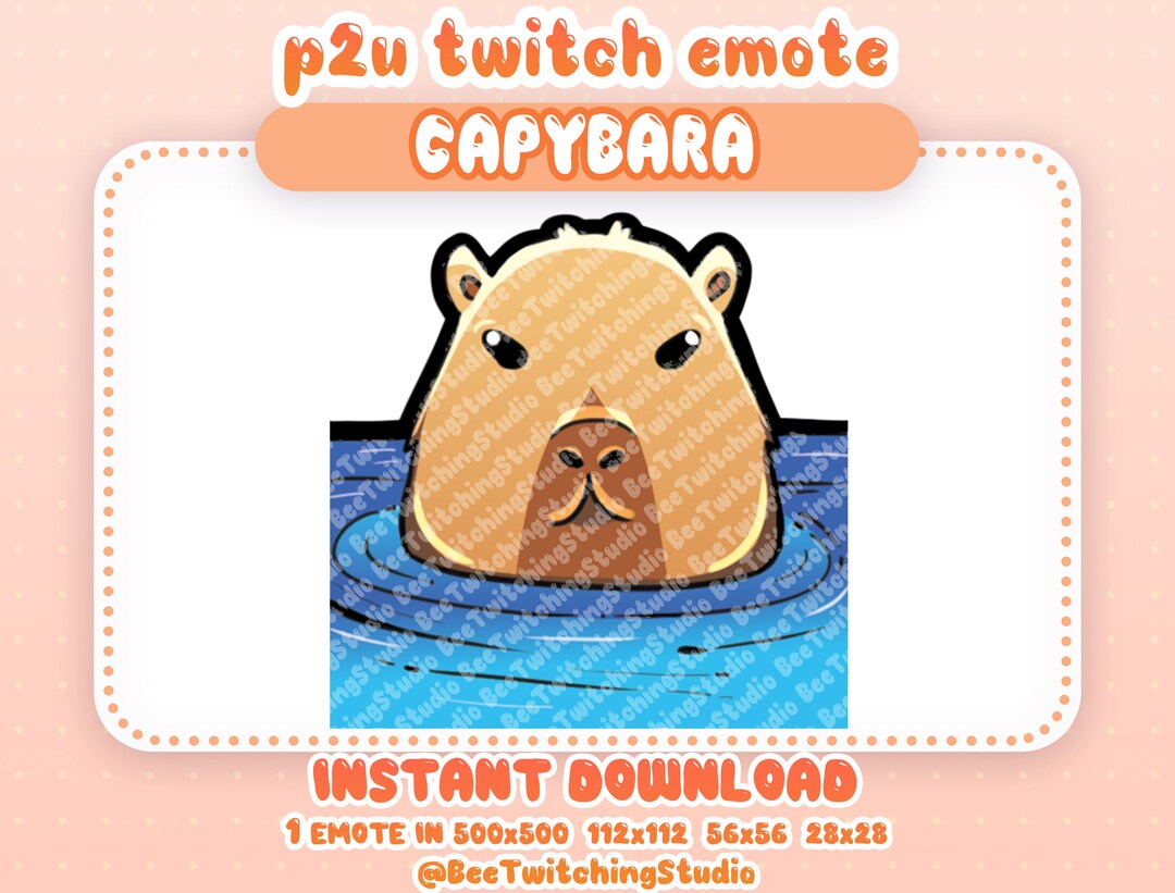 Cute Capybara Lurk Emote for Twitch Discord and Youtube | P2u Animal ...