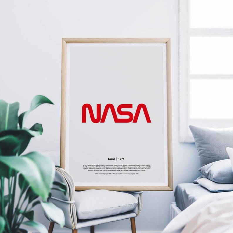 Nasa Worm Logo Poster - Etsy