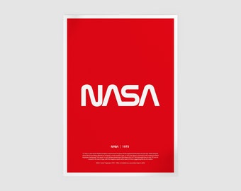 Nasa Worm Logo Red Poster