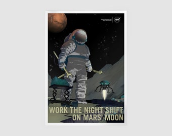 Night Shift On Martian Moon Poster