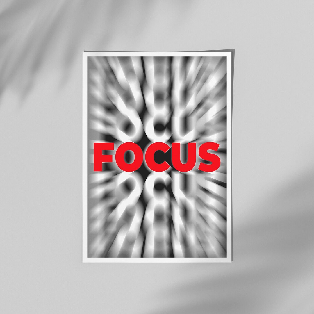 Focus | Motivation & Inspiration Posters - Etsy