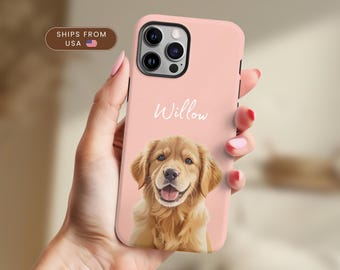 Custom Pet Phone Case Using Pet Photo + Name Custom Dog Phone Case Custom Cat Phone Case Personalized Phone Case Cat iPhone Case