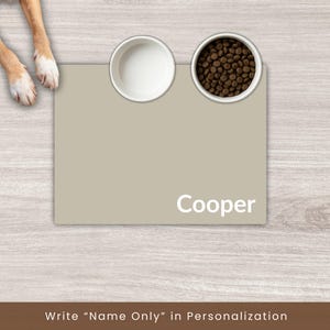 Personalized Pet Mats Using Pet Photo + Name Personalized Dog Food Mat Personalized Dog Placemat Custom Dog Bowl Mat Personalized Pet Mat image 8