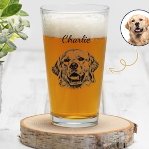 Custom Dog Beer Glasses Using Pet Photo + Name Custom Cat Pint Glasses Personalized Dog Beer Mugs Custom Pet Glass Custom Dog Steins Cup