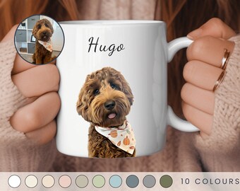 Custom Pet Mug Using Pet Photo + Name Custom Dog Mug Dog Coffee Cup Personalized Pet Mugs Dog Mom Mug Personalized Cat Dad Mug New Dog Mug