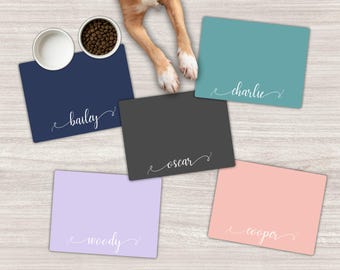 Personlig hundmatta Anpassad husdjurspresent Hundmatta för ny valp Present Anpassad hundpresent Kattpresent Personlig kattmatta Hundskålsmattor Anpassade