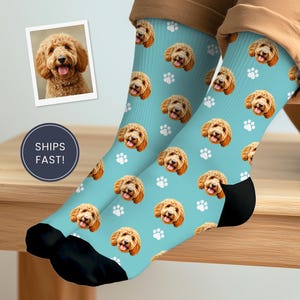 Custom Pet Photo Socks Personalized Pet Socks Custom Dog Socks Custom Cat Socks Fathers Day Gifts Cat Dad Gift Dog Dad Gifts Dog Face Sock