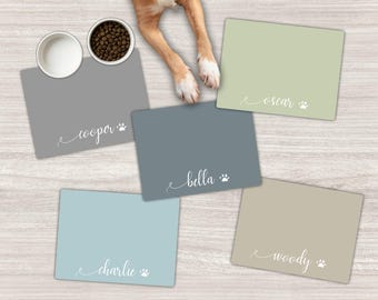 Personalized Dog Food Mat Custom Pet Gift Dog Food Mat For New Puppy Gift Custom Dog Gift Cat Gift Personalized Cat Mat Dog Bowl Mats Custom