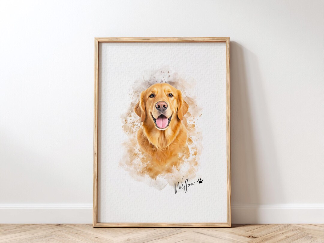 Custom Pet Portraits Using Pet Photo Personalized Digital Dog Portraits ...