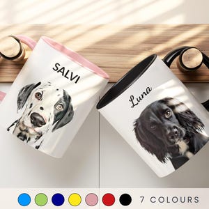 Custom Pet Mug Using Pet Photo + Name Custom Dog Mug Dog Coffee Cup Personalized Pet Mugs Dog Mom Mug Personalized Cat Dad Mug New Dog Mug