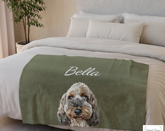 Custom Dog Face Blankets, Personalized Pet Photo Blanket, Fleece Dog Blankets, Customized Photo Throws, Dog Dad Gifts, Pet Lover Gifts