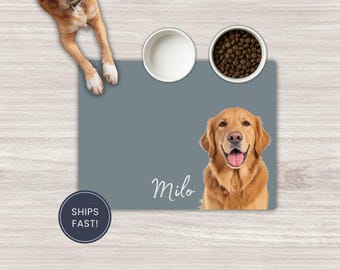 Personalized Pet Mats Using Pet Photo + Name Personalized Dog Food Mat Personalized Dog Placemat Custom Dog Bowl Mat Personalized Pet Mat