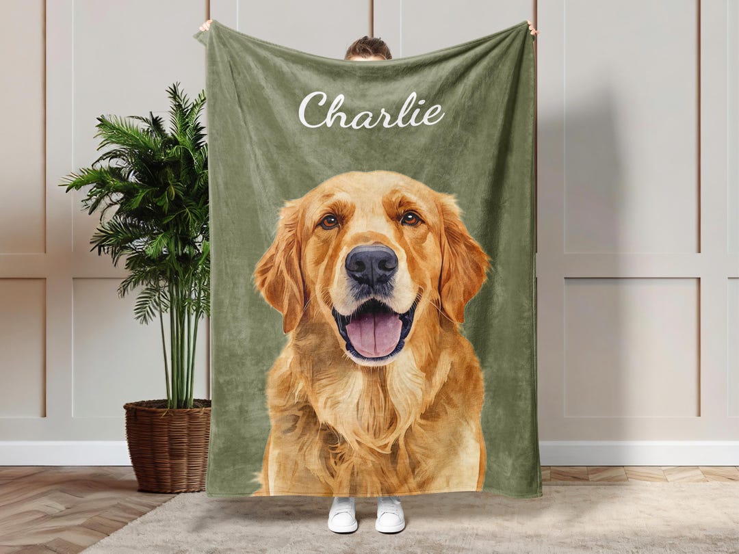 Custom Pet Blanket Using Pet Photo + Name Custom Dog Blanket ...