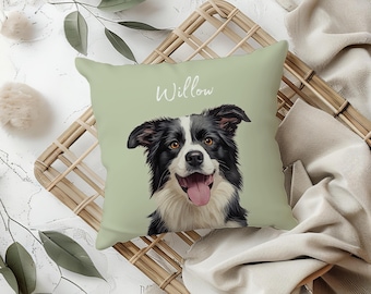 Custom Pet Pillow Using Pet Photo + Name Custom Cat Dog Pillow Personalized Cat Pillows Cases Cat Picture Pillow Pet Picture Pillow