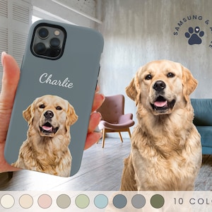Coque de téléphone personnalisée pour animal de compagnie avec photo et nom de l'animal de compagnie Coque de téléphone personnalisée pour chien Coque de téléphone personnalisée chat Coque de téléphone personnalisée Coque iPhone chat
