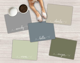 Personalized Dog Food Mat Custom Pet Gift Dog Food Mat For New Puppy Gift Custom Dog Gift Cat Gift Personalized Cat Mat Dog Bowl Mats Custom