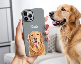 Custom Pet Phone Case Using Pet Photo + Name Custom Dog Phone Case Custom Cat Phone Case Personalized Phone Case Cat iPhone Case