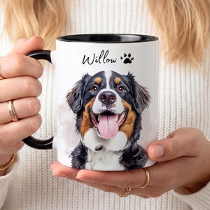 Custom Pet Mug Using Pet Photo + Name Custom Dog Mug Dog Coffee Cup Personalized Pet Mugs Dog Mom Mug Personalized Cat Dad Mug New Dog Mug