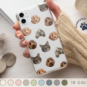 Coque de téléphone personnalisée pour chien, coque personnalisée pour animal de compagnie, cadeau pour amoureux des animaux de compagnie, portrait de chien personnalisé, cadeau chien sur mesure, coque d'iPhone, coque Samsung