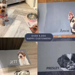 Personalized Pet Mats Using Pet Photo + Name Personalized Dog Food Mat Personalized Dog Placemat Custom Dog Bowl Mat Personalized Pet Mat image 10