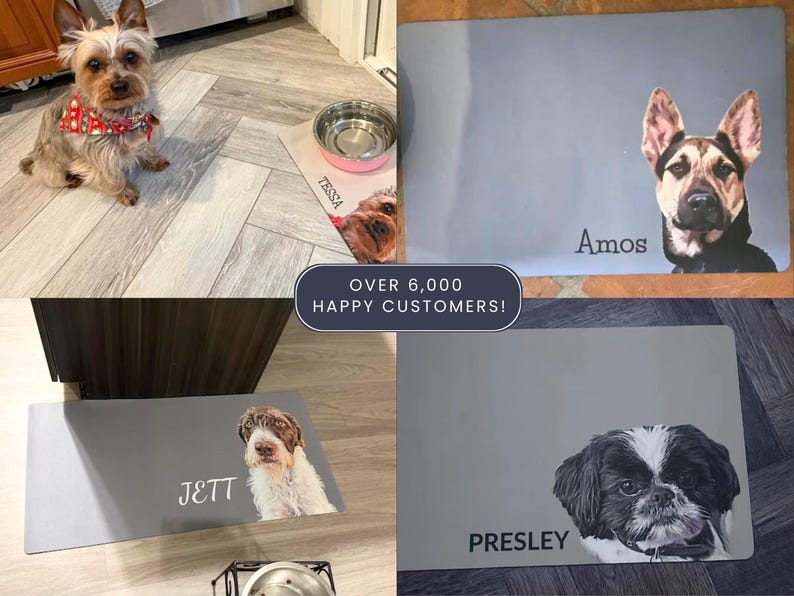 Personalized Pet Mats Using Pet Photo + Name Personalized Dog Food Mat Personalized Dog Placemat Custom Dog Bowl Mat Personalized Pet Mat image 10