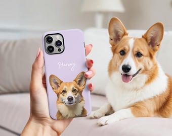 Custom Pet Phone Case Using Pet Photo + Name Custom Dog Phone Case Custom Cat Phone Case Personalised Phone Case Cat iPhone Case