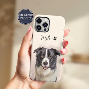 Coque de téléphone personnalisée pour animal de compagnie avec photo et nom de l'animal de compagnie Coque de téléphone personnalisée pour chien Coque de téléphone personnalisée chat Coque de téléphone personnalisée Coque iPhone chat