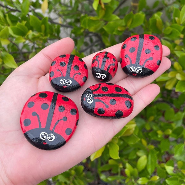 Ladybug Painted Rocks