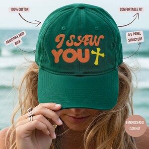 Embroidered Faith-Based Dad Cap, Christian spiritual Hat, Jesus cap gift for, embroidered Unisex Baseball Hat, Religious Gift for Him & Her