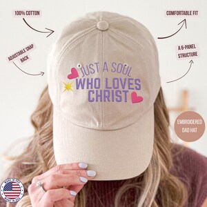 Embroidered Faith-Based Dad Cap, Christian spiritual Hat, Jesus cap gift for, embroidered Unisex Baseball Hat, Religious Gift for Him & Her