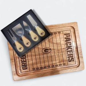 Custom Football Field Cutting Board Personalized Charcuterie Board Ideal Kitchen Gift