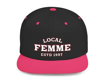 Gay Pride Femme Flat Bill Snapback Butch Femme Lesbian Gift Gay Gift LGBTQ Pridefest Gay Pride Lesbian Couple Gift