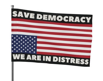 Bandiera americana Siamo in difficoltà Bandiera personalizzata Bandiera politica della casa Bandiera USA Bandiera americana della casa capovolta Salva la democrazia Ferma il progetto 2025