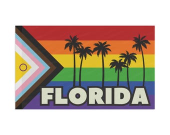 Bandiera dell'orgoglio gay della Florida, bandiera dell'orgoglio gay, bandiera LGBTQ, bandiera arcobaleno, bandiera della Florida, bandiera dell'orgoglio, bandiera del Pride Fest