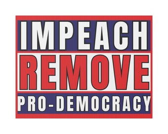 Cartello pro-democrazia Cartello politico Bandiera americana patriottica Impeachment Rimuovi Pro-democrazia Siamo in difficoltà Ferma il progetto 2025 No Kings